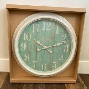 22 inch aqua wall clock - brand new in box